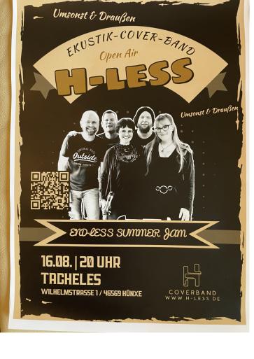 Open-Air Konzert mit der Akustik-Cover-Band "H-Less"