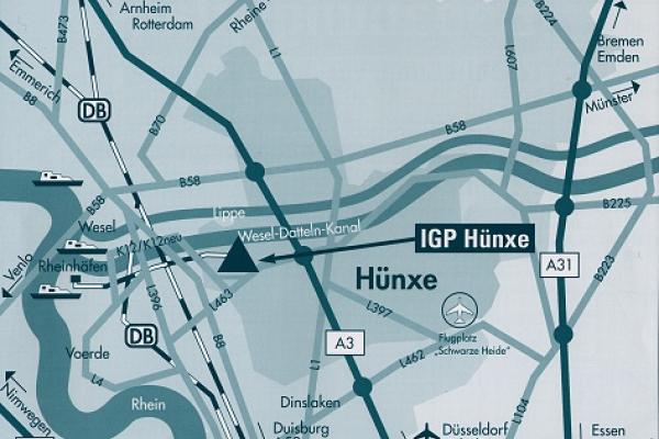 Karte des IGP Hünxe